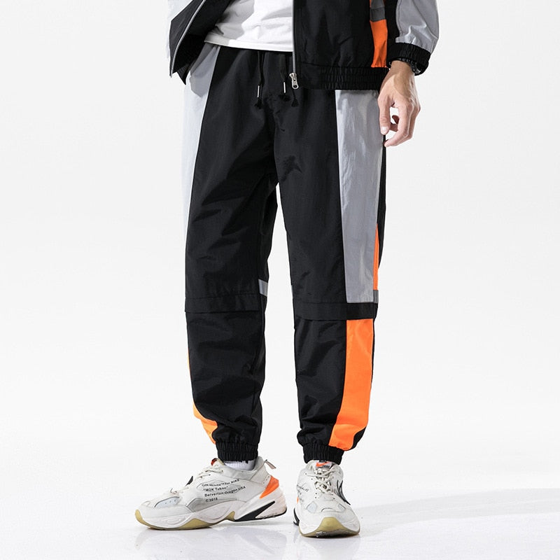 Streetwear Men Black Joggers Pants 2023 Mens Big Pockets Ribbons Hiphop Cargo Pants Male Overalls Sweatpants Men Clothes