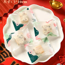 2025 Chinese New Year Snowflake Crispy Packaging 100Pcs 7x10cm Baking Cookie Machine Sealed Candy Bags