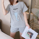 Hot sale Summer Shorts Pajama Sets for Women Short Sleeve Sleepwear Cute Girls Cartoon Pyjama Homewear Pijama Mujer Home Clothes