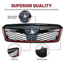 Front Grill for 2014-2018 Subaru Forester Gloss Black with Red Line
