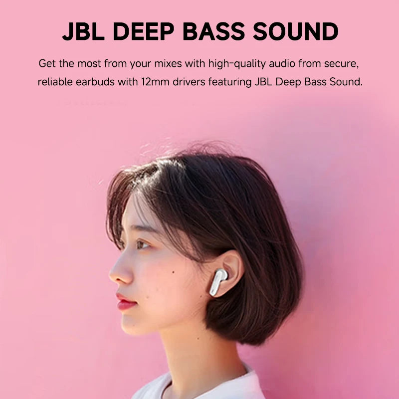JBL Wave Flex Wireless Bluetooth Earphones TWS Wireless Earbuds JBL Deep Bass Sound Long Battery Life JBL Earphones