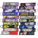 Wholesale Mixed style Embroidery Cool Keychain Lanyard Anime Manga Series Badge Holder USB Pendant Portable Lanyard Accessories