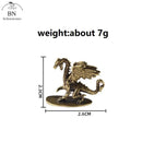 Solid Brass Warcraft Pterosaur Dragon Small Statue Desktop Ornaments Mythical Beast Figurines Retro Home Feng Shui Decorations