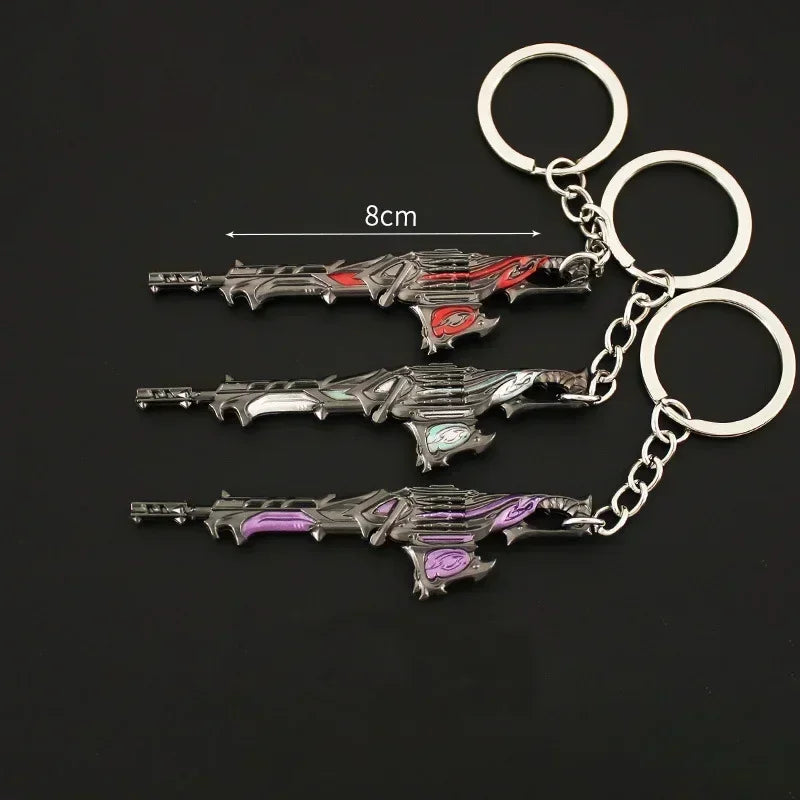 Valorant Weapon Keychain Reaver Karambit Vandal Prime Champions Skins Samurai Sword Pocketknife Weapon Model Gifts Toys for Boys