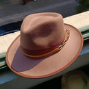 wool cowboy hats men hat felt male fedora with knot  felt hat for summer jazz disco hat for men black fedora hat  wool  hat