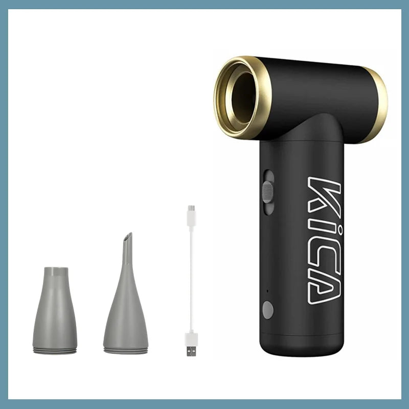 100000RPM KICA Jetfan 2 Air Blower Portable Turbo Fan Compressed Air Duster Wireless Computer Keyboard Cleaner for PC Car Camera