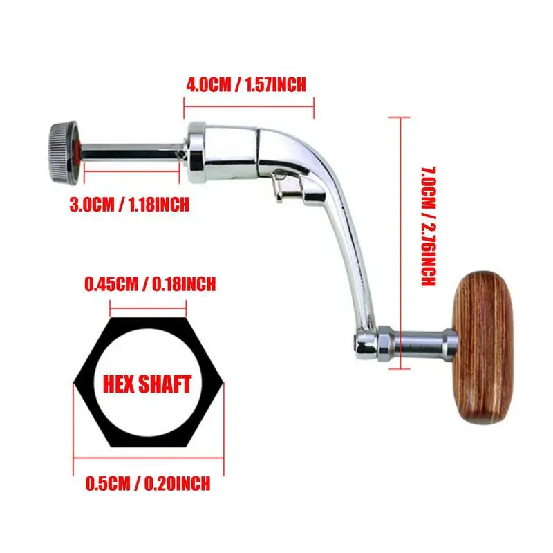 Fishing Spinning Reel Handle Foldable Metal Spinning Reel Handle Good Alternative For Fishing Available To Relieve Hand Fatigue