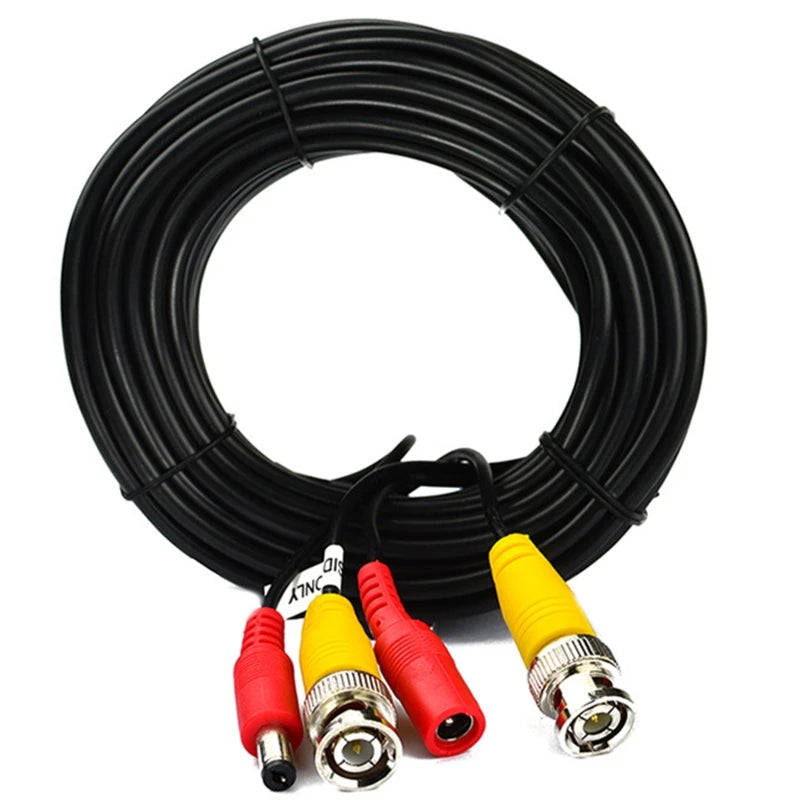 AHD Camera Cables 5M/10M/15M/20M/30M Extension BNC Cable Output 2 IN 1 for DC Plug Cable for Analog AHD CCTV DVR System