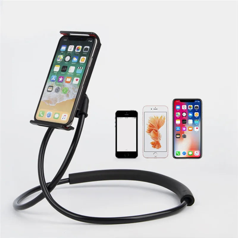 Vmonv Flexible Mobile Phone Holder for iPhone x 11 8 Huawei Samsung Xiaomi Hanging Neck Lazy Necklace Tablet Phone Support Mount