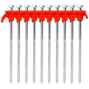 10/2pcs Metal Tent Spikes Camping Pegs Drill in Ground Anchors Heavy Duty Spiral Screw with Hex Socket Stakes Camping Stakes