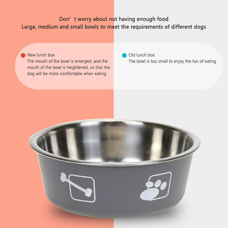 Pet Supplies Stainless Steel Printed Dog Bowl Cat Bowl Cat Food Bowl Dog Food Bowl Stainless Steel Pet Bowl Dog Accessories