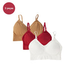 3 Pcs Women's Lingierie Cropped Women's Bras Sexy Bras Women's Tops Free Shipping Sutia Polyester 90%