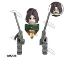 WM6165 WM6166 WM6148 Blocks Anime Bricks Dolls Action Toy Fig Building Blocks Erem Jaeger Armin Levi Mikasa Model Doll
