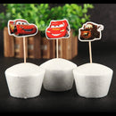 Disney Cars Birthday Party Decorations Lightning Mcqueen Disposable Tableware Set Cups Plates Balloon for Race Party Baby Shower