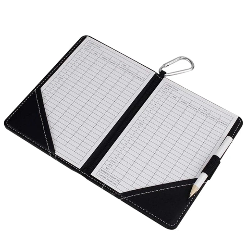 Refillable Golf Scorecard Holder Leather Golf Yardage-Book Cover With Golf Scorecard Book,Unique Golf Gift For Women Men