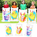 Happy Easter Party Jumping Bag Cute Cartoon Rabbit Chick Egg Pattern Potato Sack Race Bag Outside Field Games for Kid and Family