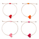 AMIU Handmade Heart Shape Bracelet Love Lucky Braided Rope Bohemian Fashion Jewelry For Women Bracelets As Gift