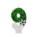 0-9 Numbers Football Cake Candle Kids Sports Theme Football Birthday Party Decoration Favors Cupcake Topper Cake Decor Supplies