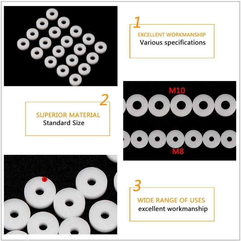 50pcs Pneumatics M10 M8 PTFE O-Ring Gasket Air Seal Sealing Washer for High Pressure Mini Gauge Quick Couplers Socket Fittings