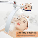 20W Floor LED Video Light Half-moon Shaped Fill Light 3000K-6000K Dimmable with Adjustable Metal Light Stand Phone Holder for Be