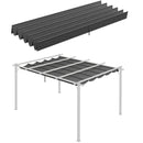 Outsunny retractable pergola cover 3,5x2,6 m 10 drain holes