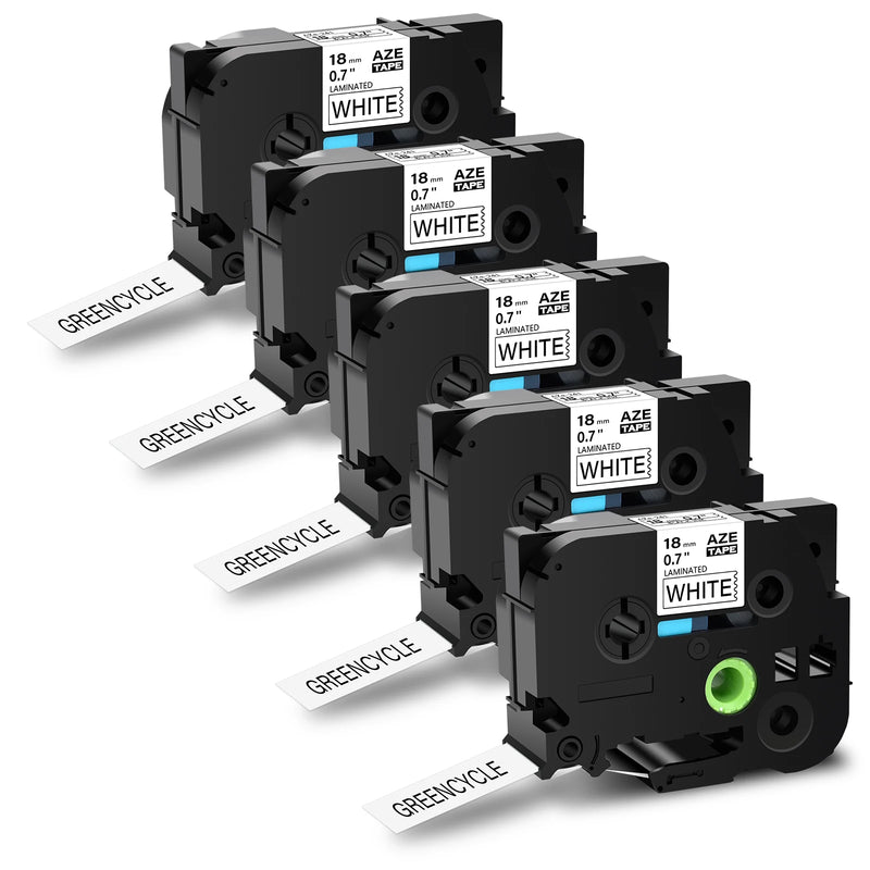 1PK-10PK Label 18mm Black on White Ribbon Replacement for Brother TZ 241 TZE 241 Label Tape for Brother P-touch Labeling Machine