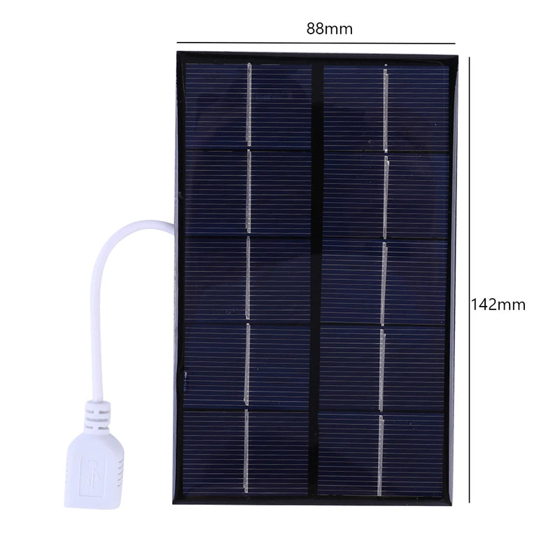 USB Solar Panel 5W 5V DIY Solar Charger 88x142mm for 3-5V Battery/Mobile Phone