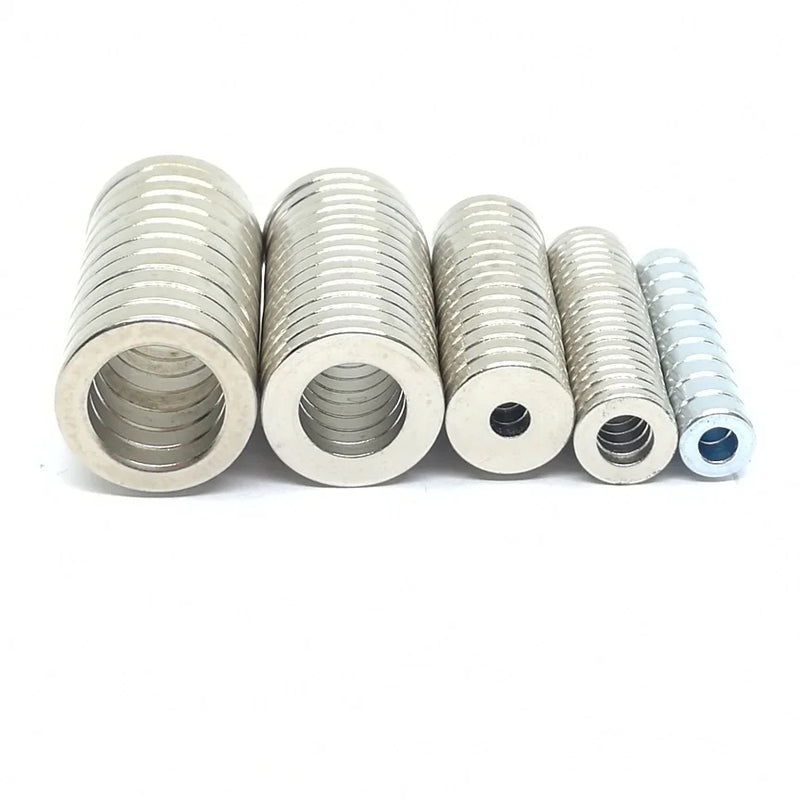 10 100PCS/LOT N35 Ring NdFeB Magnet 6*3 8*3 10*2 14*2 15*3 Strong Standard Round Rare Earth Permanent Neodymium With Hole