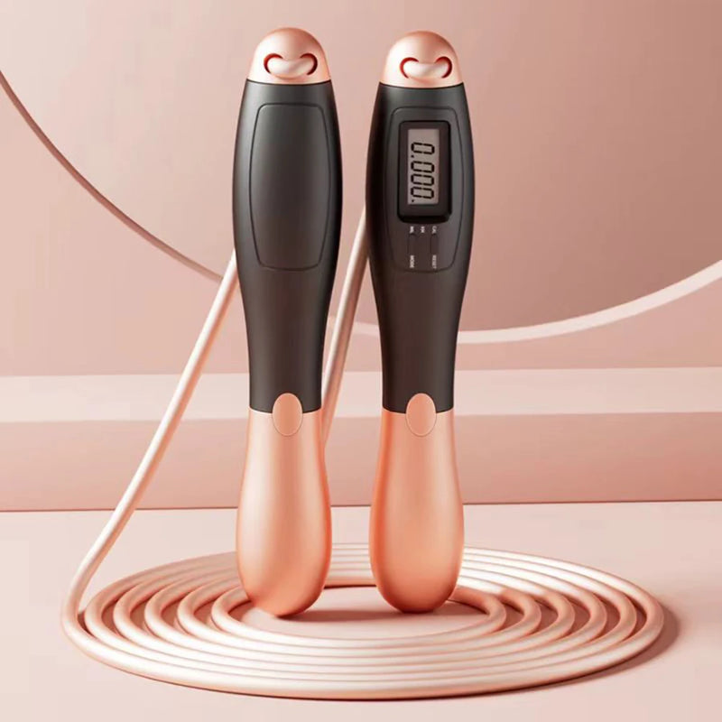 1 set of steel wire rope counting skipping rope cordless weight-bearing skipping rope weight loss fitness equipment sports equip