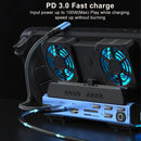 Docking Station Dual Cooling Fan 4K@60Hz 4 USB Ports PD100W Gigabit Ethernet for Steam Deck & Lenovo Legion GO