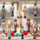 12pcs Christmas Nutcracker Soldier Wooden Pendant Xmas Tree Hanging Ornament Navidad Decoration for Home 2026 New Year Gift