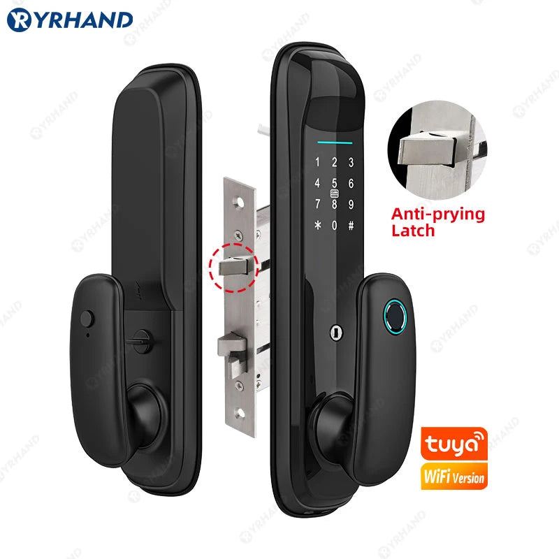 YRHAND Tuya Wifi Digital Electronic Lock For Smart Home Biometric Digital Lock Fingerprint Smart Door Lock