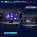 Junsun Wireless CarPlay Android Auto Car Radio for Volkswagen VW Sharan SEAT Alhambra 7N 2012-2018 RDS GPS 4G WIFI autoradio