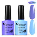 2pcs*7.5ml VENALISA Nail Gel Polish Glitter Gel Lacquer Base Nowipe Top Nail Art Salon Soak off Organic UV LED Nail Gel Varnish