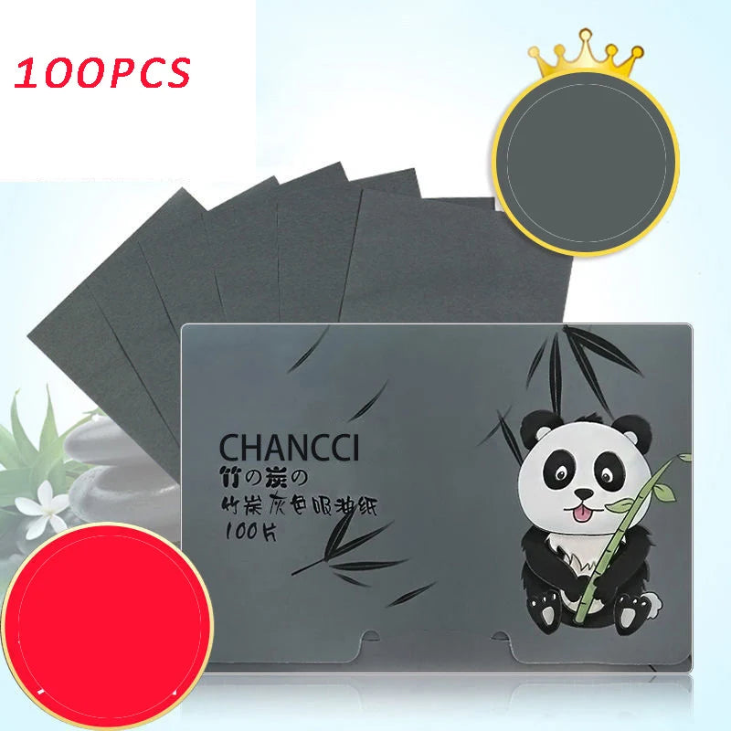 100pcs Portable Oil Blotting Rice Sheets Facial Oil-Absorbing Paper Pack Oil Control Face Skin Care Products For Men Women