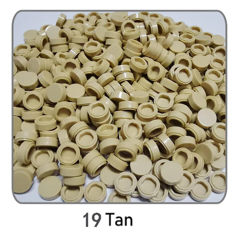 1000pcs DIY Pixel Art Bricks1x1 Round Tile Building Blocks Compatible with 98138 Anime Figure Assemble Toys Gift for Children