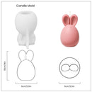 Nicole Bunny Eared Easter Egg Silicone Candle Mold Handmade Rabbit Easter Egg Chocolate Mould for DIY Candle Making Home Decor