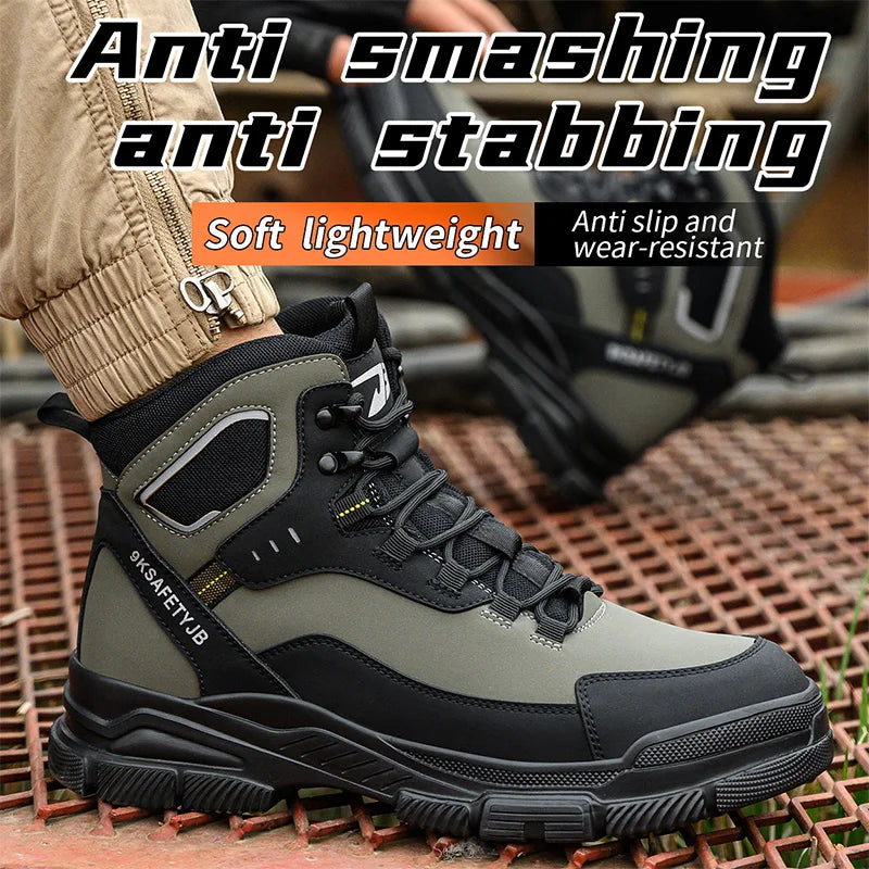 New Work Boots Indestructible Safety Shoes Men Steel Toe Shoes Puncture-Proof Sneakers Male Botas Shoes Men's Work Shoes