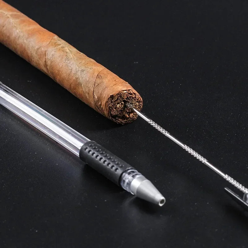 Stainless Steel Cigar Needle Drill for Various Sizes Cigars Portable Cigar Puncher Dredge Travel Smoking Accessories