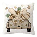 2024 Easter Rabbit Table Runner Linen Bunny Dining Table Cloth Placemat Spring Holiday Happy Easter Decoration For Home Kitchen