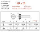 20-100pcs M3 M4 M5 M6 M8 Acrylic PC Transparent Knurled Thumb Slotted Screw PC Hand Twist Screw Computer Hand Tighten Screws