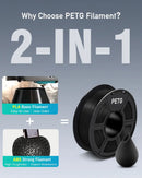 SUNLU 2KG 3D PLA/PETG/PLA PLUS/Clear Filament 1.75mm 2Roll 1KG 3D Printer Neatly Wound 3D Filament for 3D Printer& 3D Pen