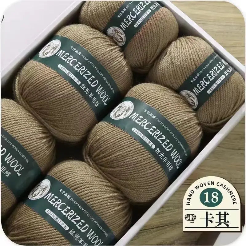 Hand-knitted Mongolian Cashmere Yarn for Cardigan Hat and Sweater, Worsted Woolen Wool, Hand-knitted Thread, 100g