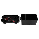 Multi-function Battery Box, Dual USB Ports, Portable Battery Case, Black