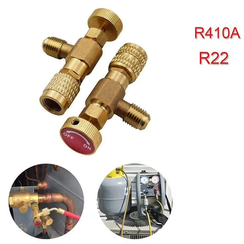 Refrigeration Charging Air Conditioning Adapter For R410A R22 1/4" Liquid Safety Valve Hose R22 Adapter Hand Tool Parts