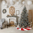 30/36/48 Inch Red Swirl Christmas Tree Skirt Sweet Candy Cane Navidad Tree Skirt Base Mat Ornament New Year Christmas Home Decor