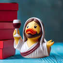 Unique Resin Duck Sculpture Halloween Creative and Playful Decorative Jesus Art for Home, Office, Collectibles