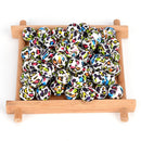 LOFCA 10pcs Leopard Hexagon  Silicone Loose Beads Teething Beads DIY Chewable Teething Beads BPA Free Baby Teethers