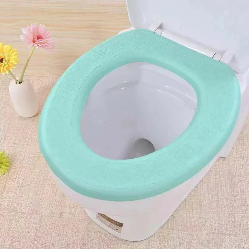 Waterpoof Soft Toilet Seat Cover Bathroom Washable Closestool Mat Pad Cushion O-shape Toilet seat Bidet Toilet Cover Accessories