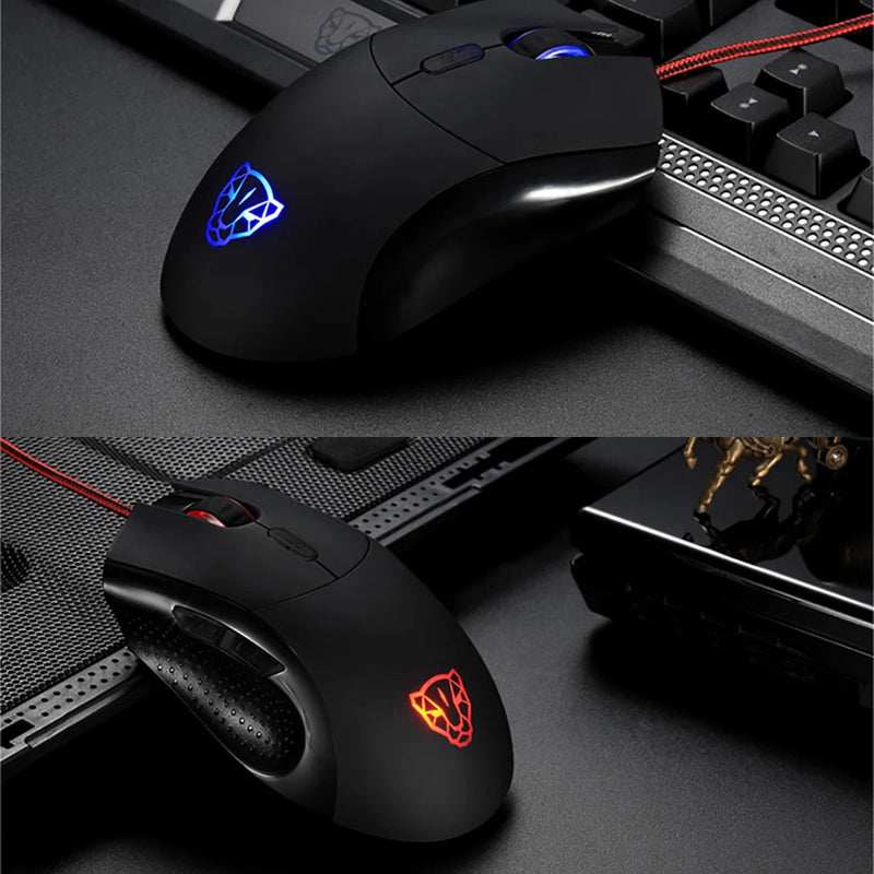 Motospeed V2 Gaming Mouse USB Wired RGB Backlight 6 Buttons Optical Sensor Internet Cafe Special For Computer Laptop